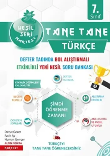 Nartest Yayınları 7. Sınıf Yeşil Tane Tane Türkçe Soru Bankası (kampanyalı)