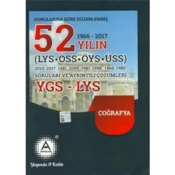 A Yayınları YGS-LYS Son 52 Yıl Coğrafya Soruları ve Çözümleri