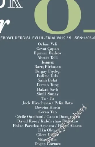 Sözcükler İki Aylık Edebiyat Dergisi - Salâh Birsel'in 100. doğum yılı - Sayı: 81      Eylül - Ekim