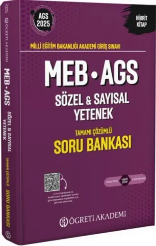 Öğreti Akademi 2025 MEB AGS Sözel Sayısal Yetenek Tamamı Çözümlü Soru Bankası