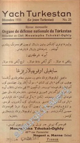 Yach Turkestan ( 9 Cilt )  - 1929 - 1939No: 2 - 116