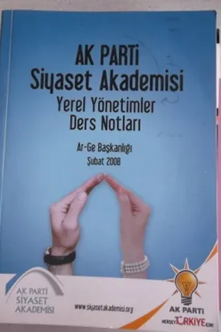 Ak Parti Siyaset Akademisi Yerel Yönetimler Ders Notları