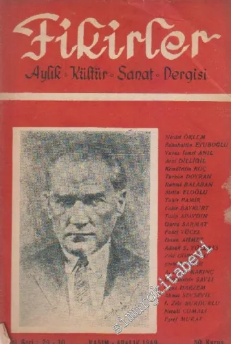 Fikirler Aylık Kültür ve Sanat Dergisi - Yeni Seri 29 - 30       Kasım - Aralık