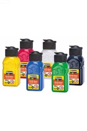 NOVA COLOR AKRİLİK BOYA 100 GR 6 RENK