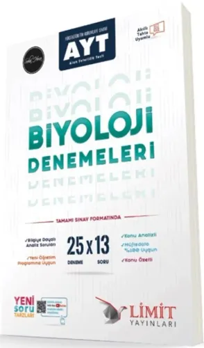 Limit Yayınları AYT 25'li Biyoloji Deneme