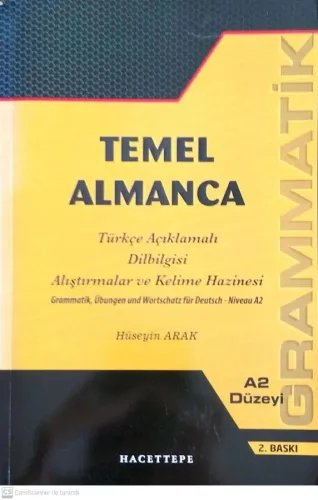Temel Almanca / A1 Ve A2 Düzeyi Hüseyin Arak Hacettepe Üniversitesi