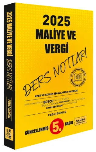 Maliye ve Vergi Ders Notları KPSS ve Kurum Sınavlarına Hazırlık  2025