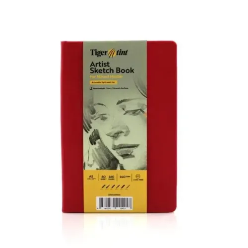 Tigertint Eskiz Defteri Sert Kapak 140gr. A5 80yp. Kırmızı N:100140502