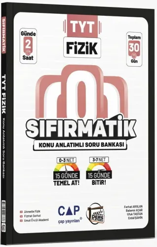 Çap Yayınları TYT Fizik Sıfırmatik Konu Anlatımlı Soru Bankası
