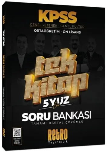 Retro Yayıncılık 2026 KPSS Ortaöğretim Önlisans Tek Kitap 5 Yüz Ekibi Soru Bankası