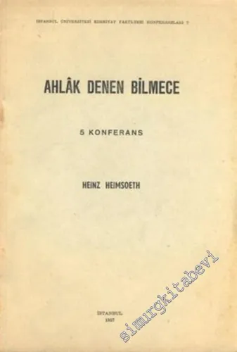 Ahlak Denen Bilmece ( 5 Konferans ) -        1957
