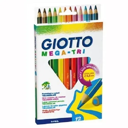Giotto Mega Tri Jumbo Kuru Boya 12li