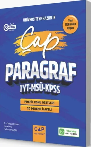 Çap Yayınları TYT MSÜ KPSS Türkçe Anlam Bilgisi Üniversiteye Hazırlık 