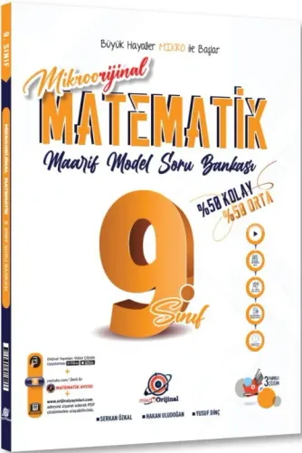 Mikro Orijinal 9. Sınıf Matematik Maarif Model Soru Bankası