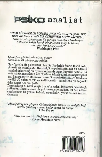 Psikoanalist John Katzenbach Koridor Yayıncılık %61 indirimli