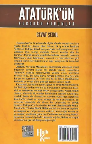 Atatürk’ün Kurduğu Kurumlar Cevat Şenol Halk Kitabevi %50 indirimli