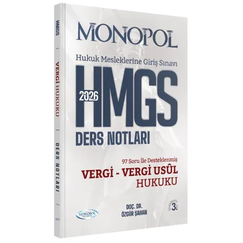HMGS Vergi Hukuku Vergi Usul Hukuku Ders Notları