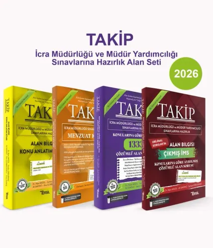 TAKİP İcra Müdürlüğü ve Müdür Yardımcılığı Sınavlarına Hazırlık Alan Bilgisi Seti -2026
