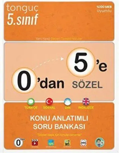 Tonguç Akademi 5. Sınıf 0'dan 5'e Sözel Konu Anlatımlı Soru Bankası