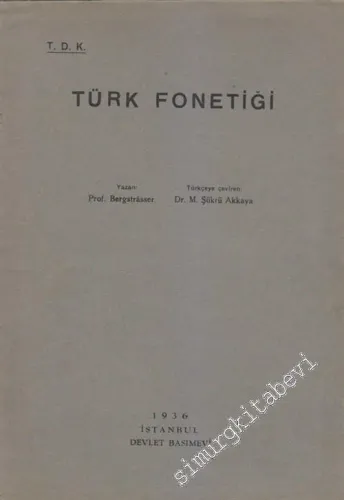 Türk Fonetiği -        1936
