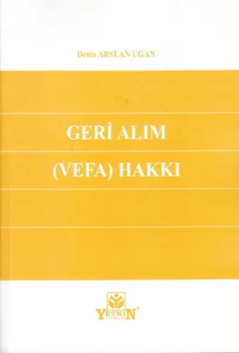 Geri Alım (Vefa) Hakkı
