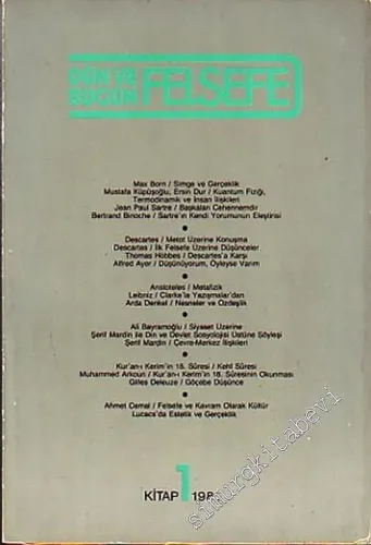 Dün ve Bugün Felsefe - Kitap: 1 -        1985