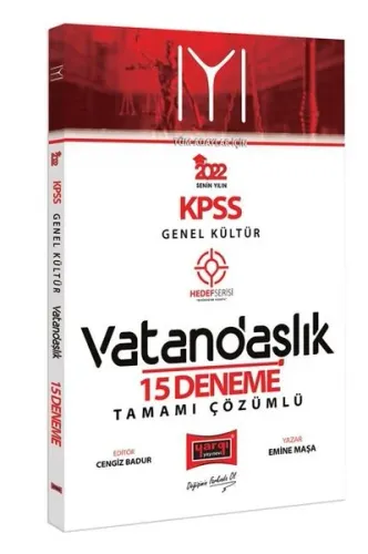 2022 KPSS Lisans Genel Kültür Tüm Adaylar İçin Hedef Serisi IYI Vatandaşlık Tamamı Çözümlü 15 Deneme
