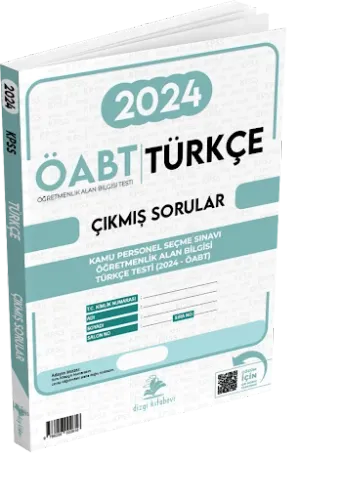 Dizgi Kitap Yayınları MEB-AGS ÖABT Türkçe Öğretmenliği 2024 Sınavı Çıkmış Sorular Çözümlü