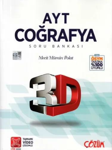 3D Yayınları 2023 AYT Coğrafya Soru Bankası
