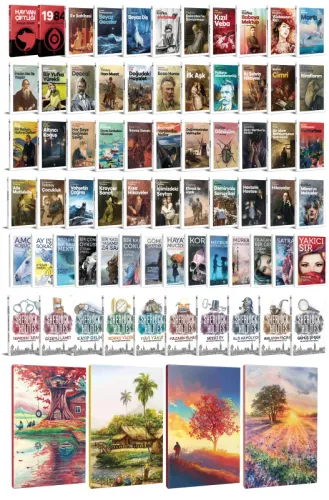 78 Dünya Klasiği ve Manzara Temalı 64 Sayfa Çizgili Defter Seti -2 - H