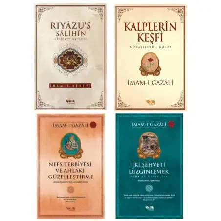 imam Gazali Seti Kalplerin Keşfi-Nefs Terbiyesi-Riyazü's Salihin-İki Şehveti Dizginlemek 4'lü Set