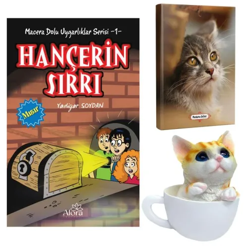 Hançerin Sırrı - Mini Kedi Planlama Defteri ve Fincanda Kedi Kumbara -