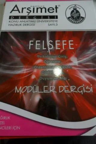 Felsefe Modüler Dergisi Sayı: 3