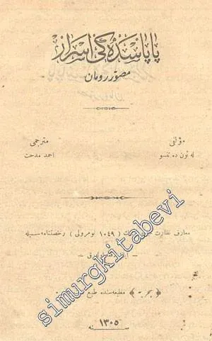 OSMANLICA: 2 Kitap: Amiral Bing / Papasdaki Esrar  -