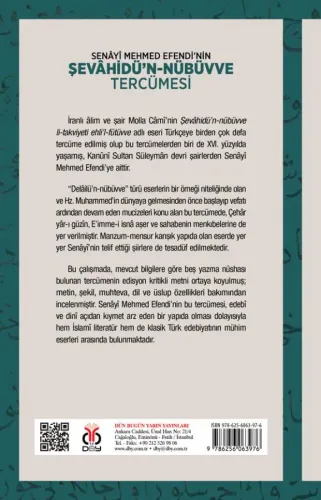 Senâyî Mehmed Efendi’nin Şevâhidü’n-Nübüvve Tercümesi Neslihan Polat A Senâyî Mehmed Efendi’nin Şevâhidü’n-Nübüvve Tercümesi Neslihan Polat A