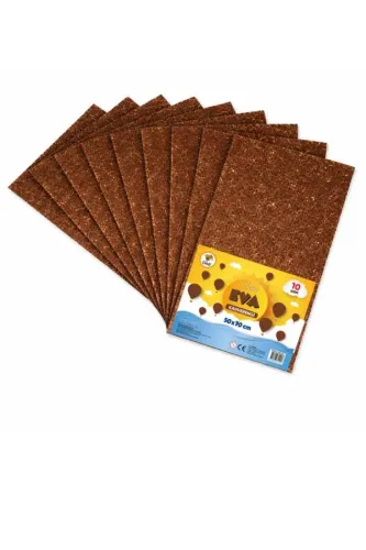 LİNO 50X70 SİMLİ EVA 2MM 10 LU PAKET - KAHVERENGİ