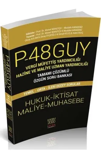​​Savaş Yayınları 2020 P48 GUY Vergi Müfettiş Yardımcılığı Hazine Ve Maliye Uzman Yardımcılığı Tamamı Çözümlü Özgün Soru Bankası