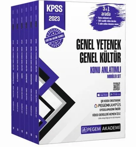 2023 KPSS Genel Yetenek Genel Kültür Konu Anlatımlı Modüler Set