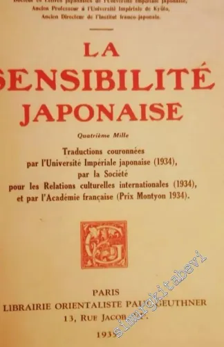 La Sensibilite Japonaise -        1935