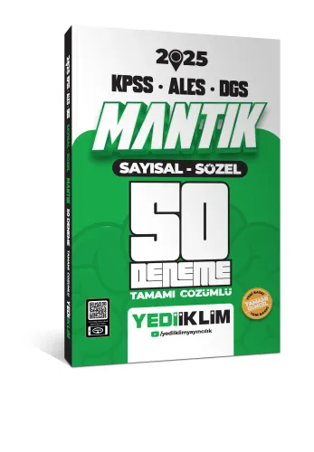 Yediiklim Yayınları 2025 KPSS ALES DGS Sayısal Sözel Mantık Tamamı Çözümlü 50 Deneme