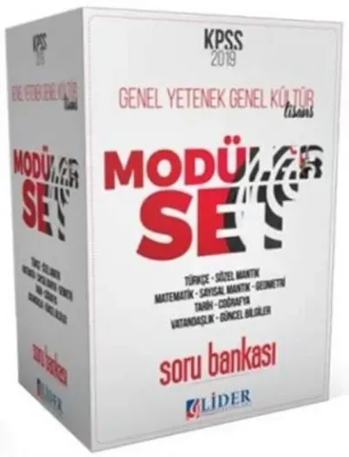 Lider KPSS Genel Yetenek Genel Kültür 5 Kitap Soru Bankası Modüler Set