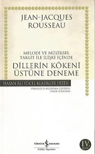 Dillerin Kökeni Üstüne Deneme Jean Jacques Rousseau Türkiye İş Bankası