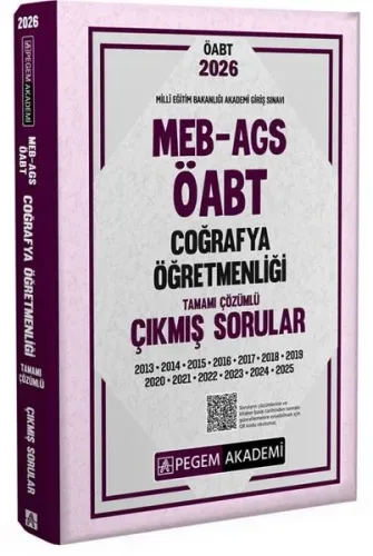 Pegem Yayınları 2026 MEB AGS ÖABT Coğrafya Öğretmenliği Tamamı Çözümlü
