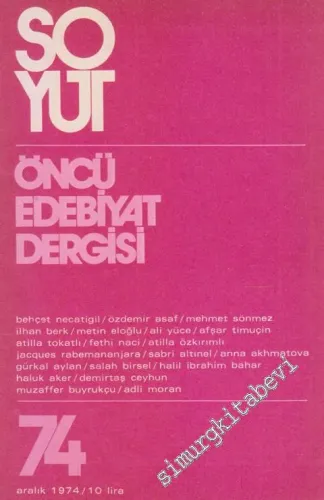 Soyut Aylık Edebiyat Dergisi - Sayı: 74      Aralık