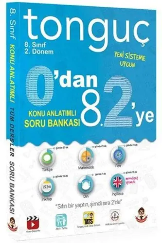 Tonguç 8. Sınıf 2. Dönem 0’dan 2’ye Tüm Dersler Konu Anlatımlı Soru Bankası