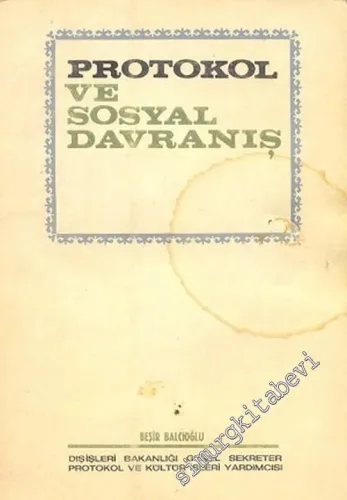 Protokol ve Sosyal Davranış -        1969