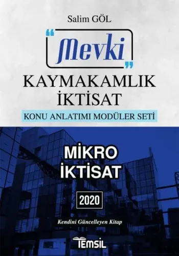 Temsil 2020 Kaymakamlık Mevki Mikro İktisat Konu Anlatım