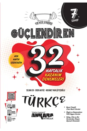 ANKARA 7. SINIF TÜRKÇE 32 HAFTALIK GÜÇLENDİREN DENEME 2027