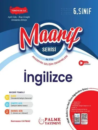 Palme Yayınları 6. Sınıf Maarif Serisi İngilizce Haftalık Deneme