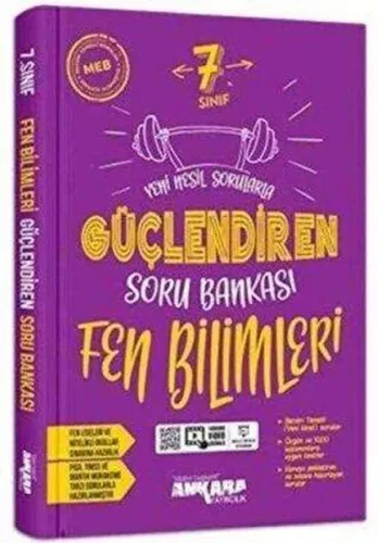 Ankara Yayınları 7. Sınıf Güçlendiren Fen Bilimleri Soru Bankası Ankar